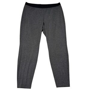 Eileen Fisher Heather Gray Leggings with Black Waistband